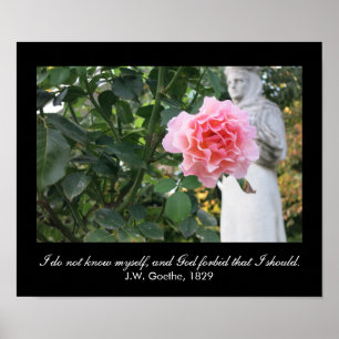 I do not know myself, and... (J.W. Goethe quote) Poster