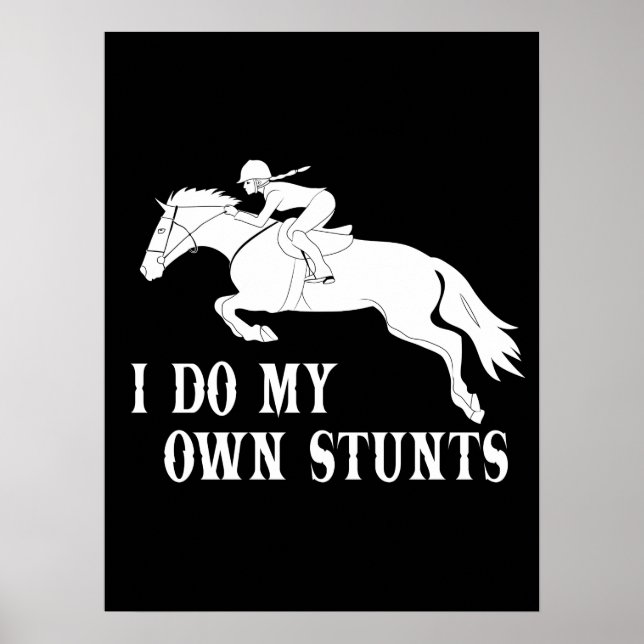 I Do Own Stunts Horse Riding Poster (Front)