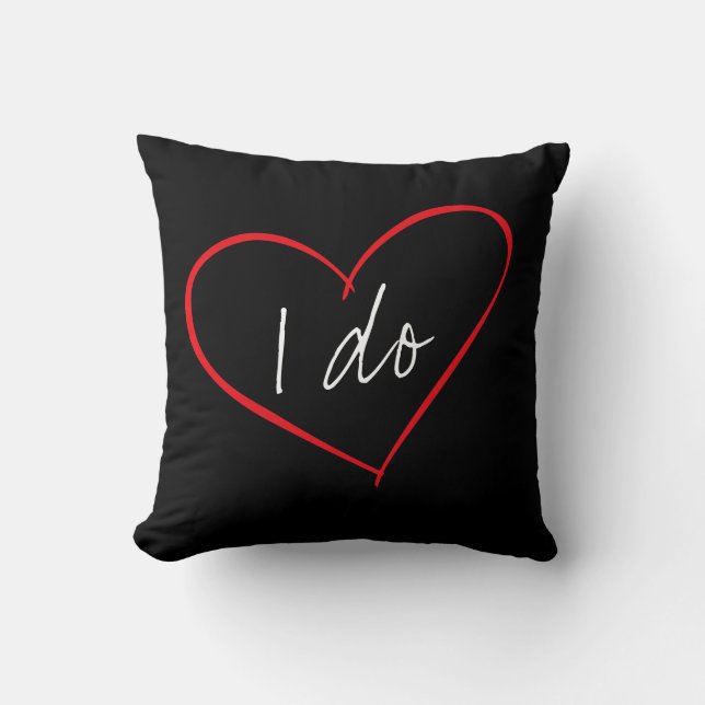 I Do Personalized Couple's Throw Pillow (Front)