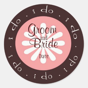 "i Do" Personalized Wedding Stickers by jgh96sbc at Zazzle