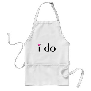 I Do (Pink Hrt) Adult Apron