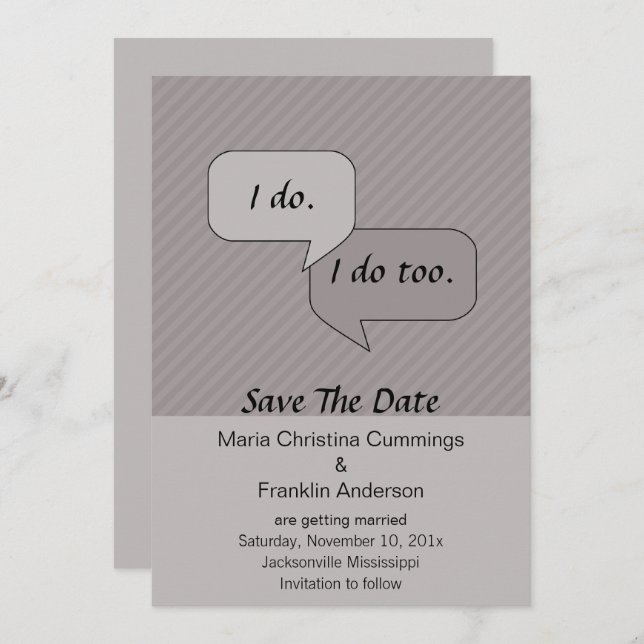 I Do Save The Date Announcement (Front/Back)