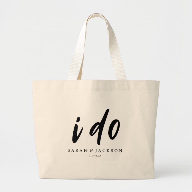 I do Simple Minimal Large Tote Bag (Front)