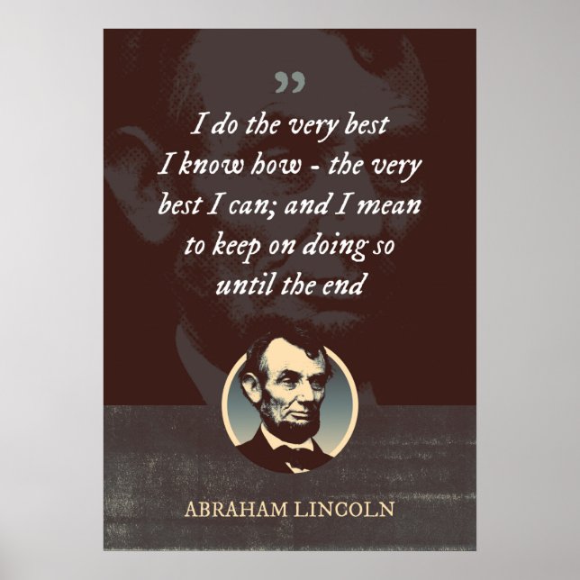 I do the very best I know how Poster (Front)