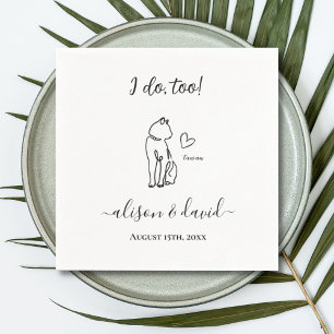 I do to Simple Black and White Cat Modern Wedding Napkins