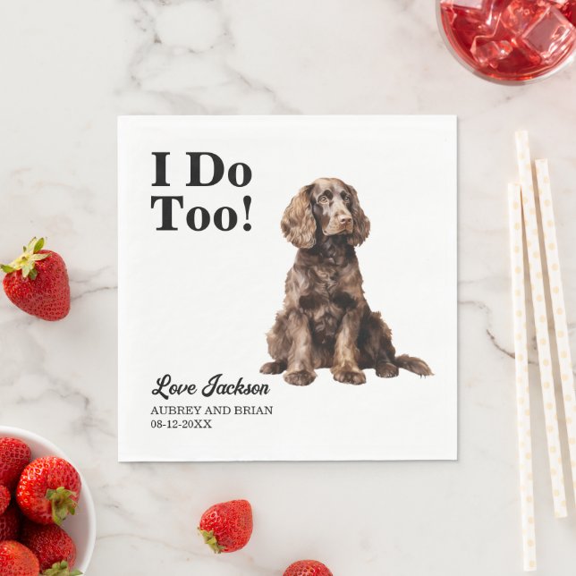 I Do Too American Water Spaniel Pet Wedding Napkins (Insitu)