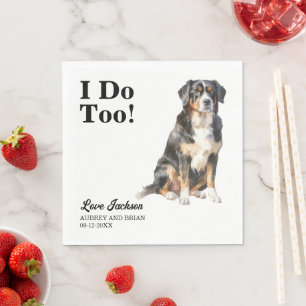 I Do Too Bernese Mountain Dog Pet Wedding Napkins