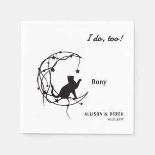 I Do Too Cute Pet Name Minimalist Cat Wedding Napkins