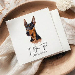 I Do, Too! Dobermann Dog Pet Wedding Napkins