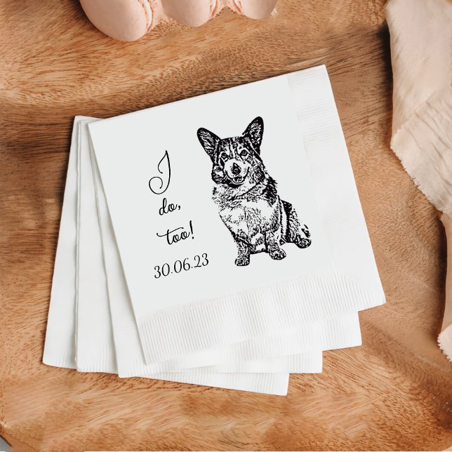 I Do Too Dog Custom Cocktail Napkin Pet Napkin (Creator Uploaded)