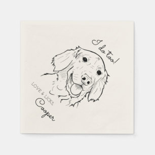 I Do Too Golden Retriever Cocktail Napkin