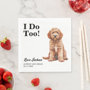 I Do Too! Goldendoodle Dog Pet Napkins