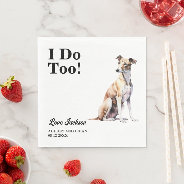 I Do Too! Greyhound Dog Pet Napkins (Insitu)