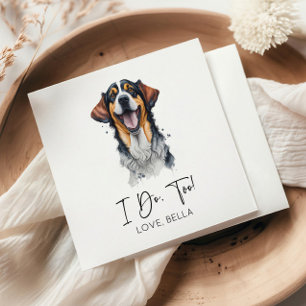 I Do, Too! Sarabi Dog Pet Wedding Napkins