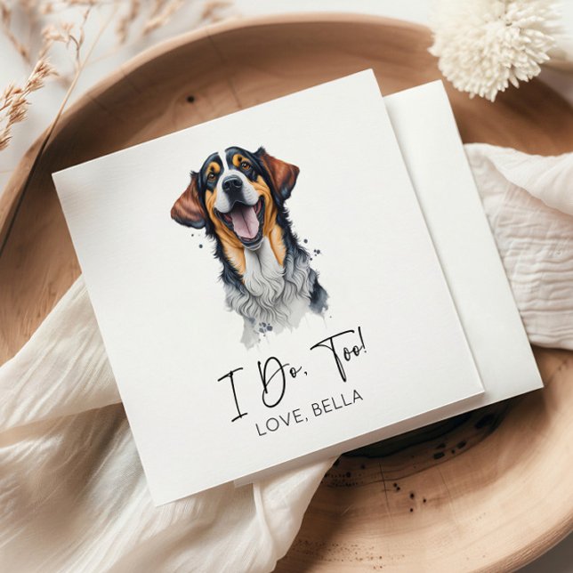 I Do, Too! Sarabi Dog Pet Wedding Napkins (Creator Uploaded)
