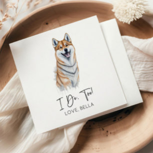 I Do, Too! Shiba Inu Dog Pet Wedding Napkins