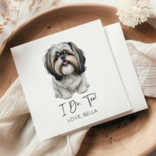 I Do, Too! Shih Tzu Dog Pet Wedding Napkins