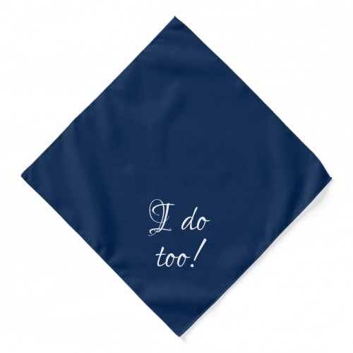 I do too wedding dog ring bearer navy blue custom bandana