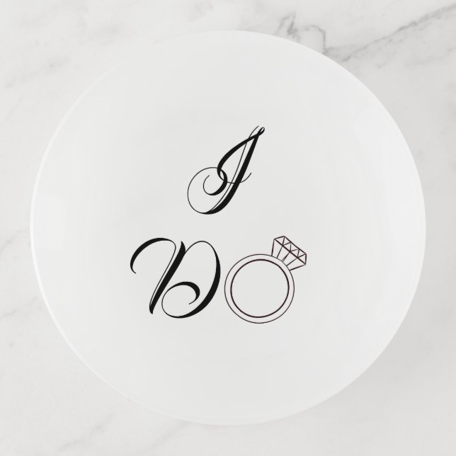 "I Do"  Trinket Tray (Front)