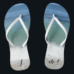 "I Do" Tropical Beach Flip Flops<br><div class="desc">These fun flip flops are perfect for a beach or casual wedding!</div>