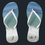 "I Do" Tropical Beach Flip Flops<br><div class="desc">These fun flip flops are perfect for a beach or casual wedding!</div>