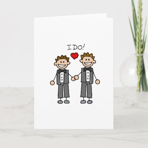 I Do Two grooms Card