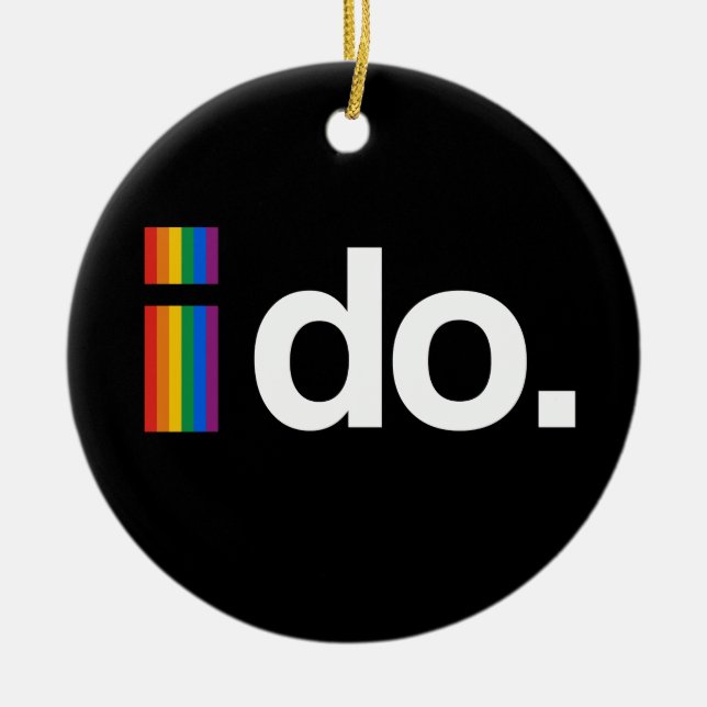 I DO WANT TO MARRY CERAMIC ORNAMENT (Front)