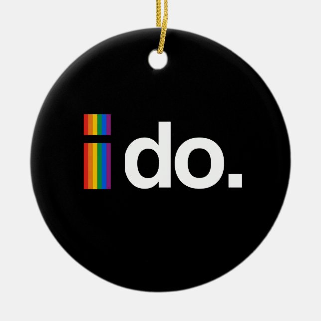 I DO WANT TO MARRY.png Ceramic Ornament (Front)