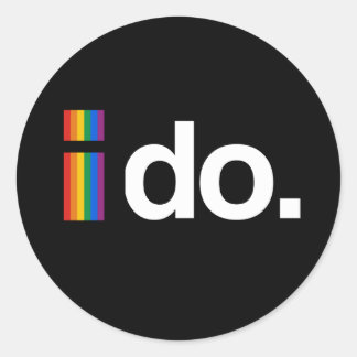 I DO WANT TO MARRY.png Classic Round Sticker