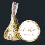"I Do" Wedding Date Hershey Kisses Hershey®'s Kisses®<br><div class="desc">A classic and romantic wedding favor design featuring your wedding date underneath the words "I do" in an elegant script font.</div>