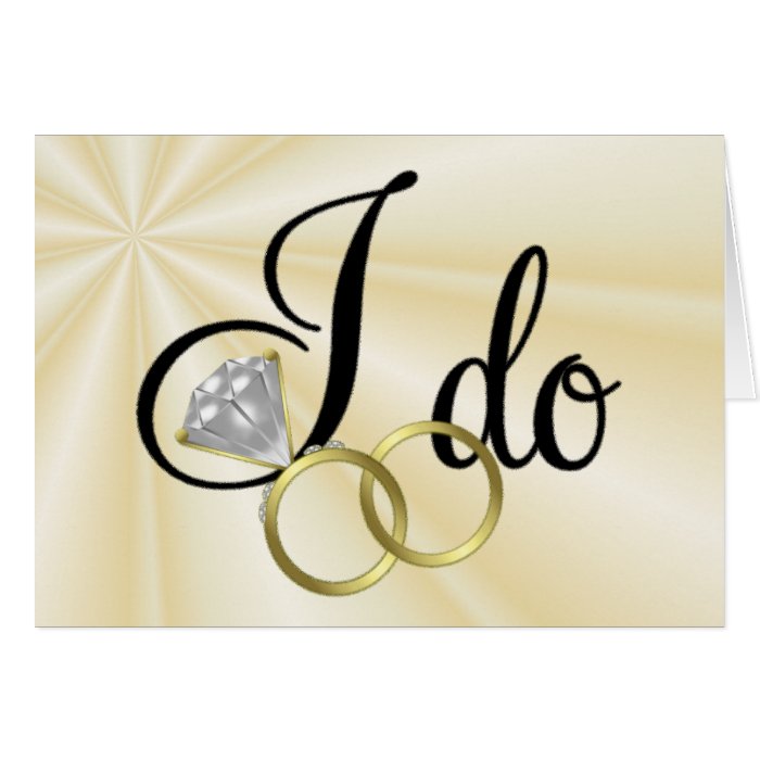 I Do Wedding Rings Cards