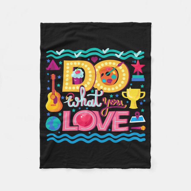 I Do What I Love Fleece Blanket (Front)