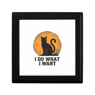 I Do What I Want Black Cat Vintage Shirt Design_1 Gift Box