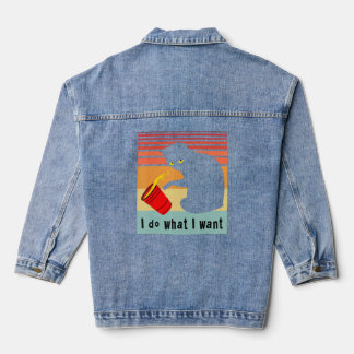 I Do What I Want   Cat For Cat  Denim Jacket