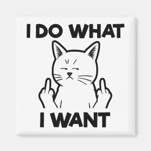 I Do What I Want Cat Magnet