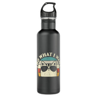 I Do What I Want Cat Stainless Steel Water Bottle