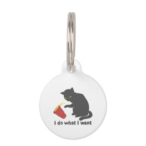 I do what i want _ Choose background color Pet ID Tag