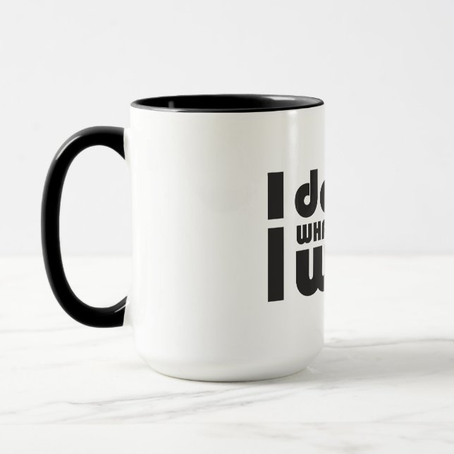 I do what I want, funny Cat dog pet Mug (Left)