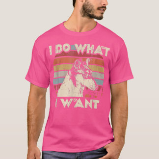 I do what I want funny Smooth Collie Vintage Retro T-Shirt