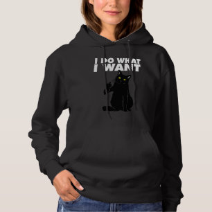 I do what I want middle finger cat  adult cat humo Hoodie