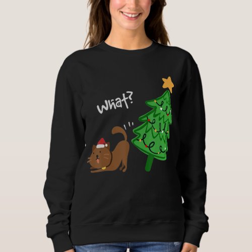 I Do What I Want  This Is My Christmas Pajama Cat Sweatshirt