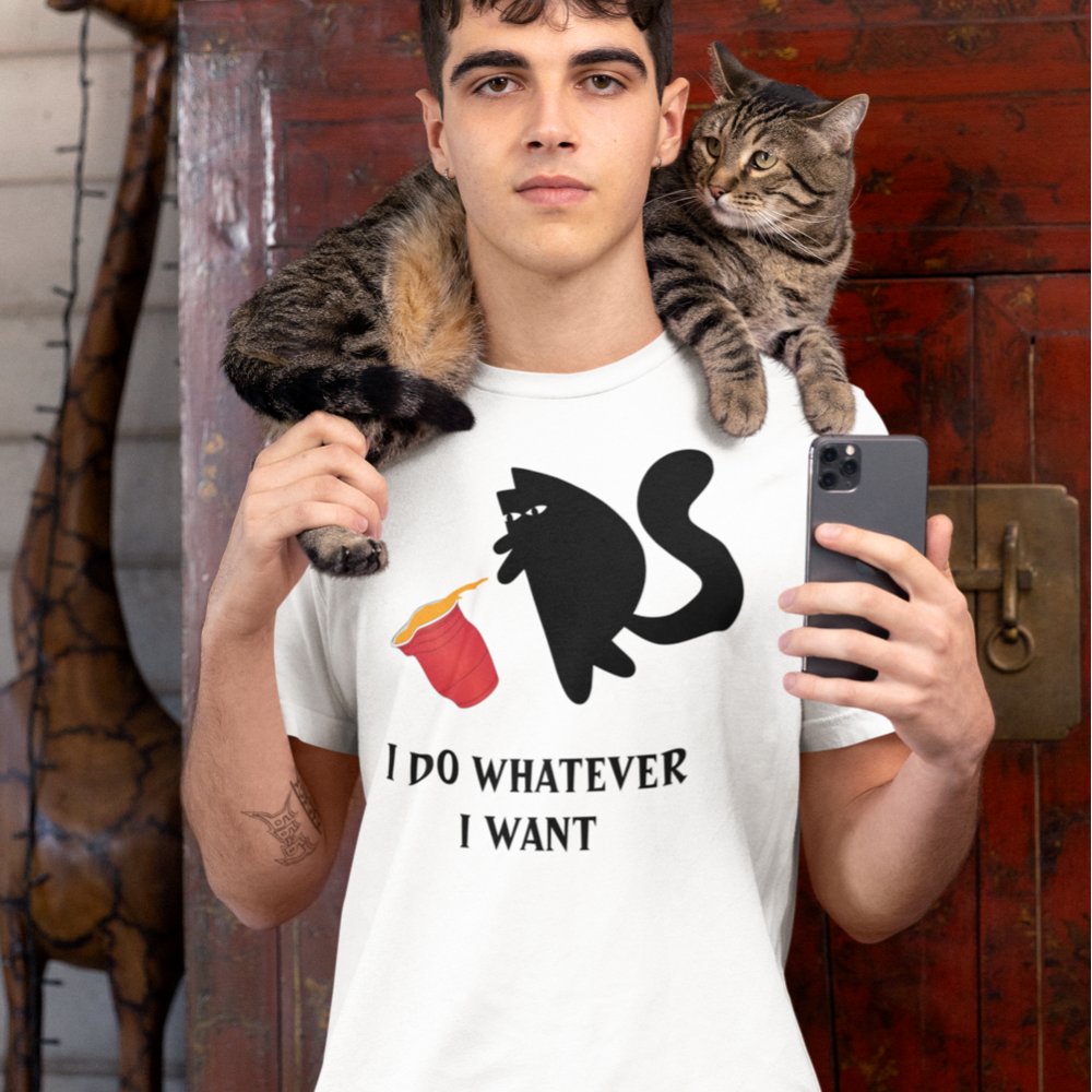 Discover I do Whatever I want Funny Cat Personalized T-Shirt