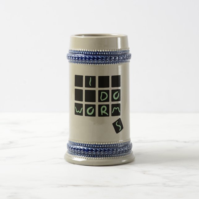i do worms beer stein (Center)