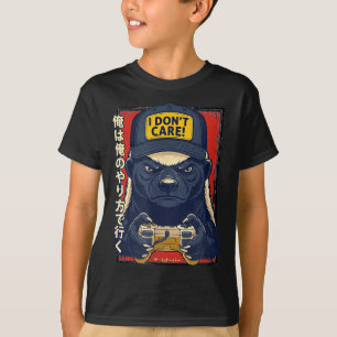 I Don’t Care - Honey Badger Gamer Design  T-Shirt