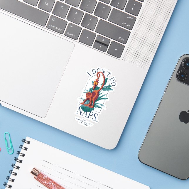 I Don’t Do Naps Monkey - The White Lotus Sticker (Laptop w/ iPhone)