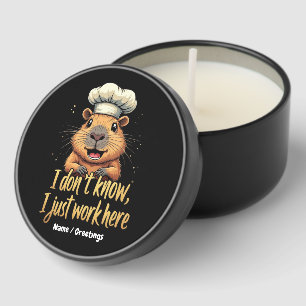 I Don’t Know, I Just Work Here Funny Workplace Mini Candle Favors