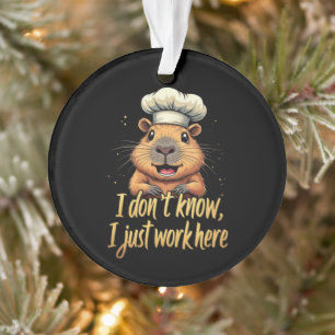 I Don’t Know, I Just Work Here Funny Workplace Ornament