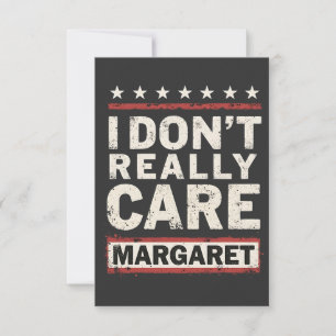I Don’t Really Care Margaret J.D. Vance VP Humor Thank You Card