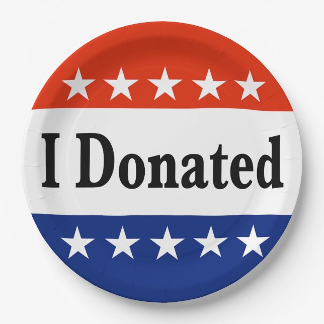 I Donated Paper Plates (Front)