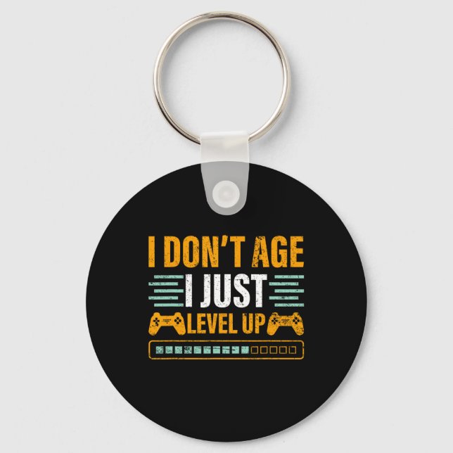 I Don't Age I Just Level Up Gaming Controller Gift Keychain (Front)